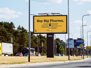 hey big pharma campaign visual organia cbd