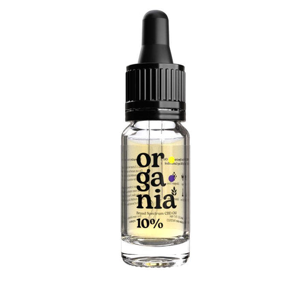 organia 10% broad spectrum cbd oil in 10ml bottle | Organia 1000mg (10%) Broad Spectrum CBD Oil | Organia CBD Oils